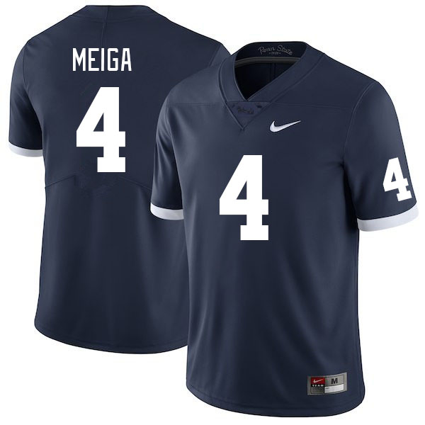 Men #4 Malick Meiga Penn State Nittany Lions College Football Jerseys Stitched Sale-Retro - Click Image to Close